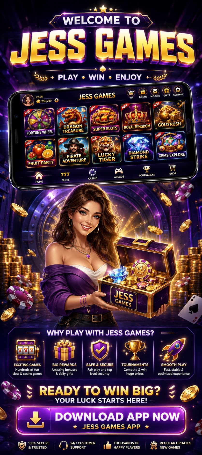 Welcome to Jess Games. Play, win, enjoy. Hundreds of slots and casino games on Android.
